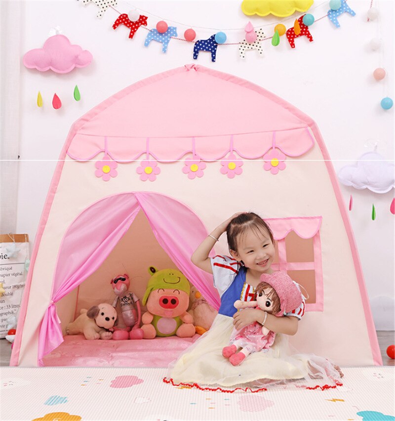 Kids indoor and outdoor castle tent baby princess game house boy girl oversized house folding game house for kids