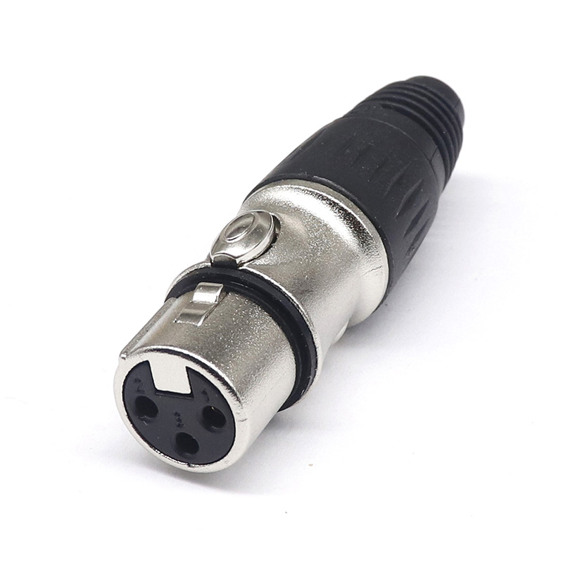 3/4/5PIN Canon Hoofd Microfoon Plug Microfoon Hoofd Xlr Balanced Head Drie-Core Vergulde canon Mannelijke En Vrouwelijke Hoofd: 3PIN silver female