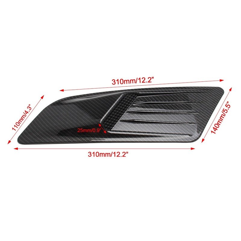 1 Pair Car Front Bonnet Vents Hood Front Hood Air Vent Molding Cover Trim Car Accessories Auto Parts bonnet hood cover