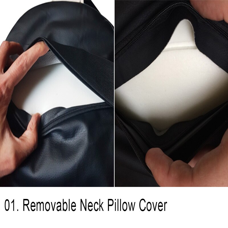 3D Memory Foam Car Pillow Pu Leather Seat Cushion Waist Lumbar Universal Back Rest Lumbar Auto Accessories