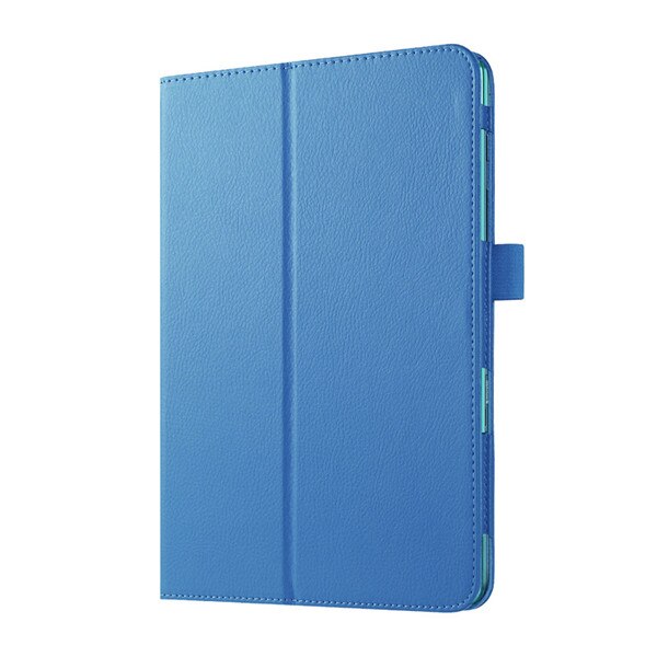 Solid Leather Case For Samsung Galaxy Tab A 8.0'' T350 T355 SM-T355 SM-T350 Tablet Stand Folding Protective Shell Case: Blue