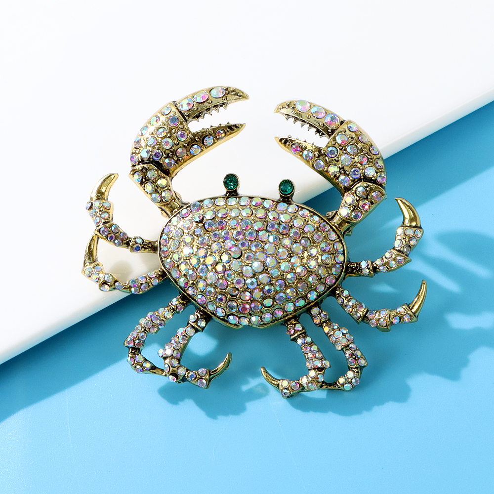 CINDY XIANG broche de cangrejo de Color AB blanco
