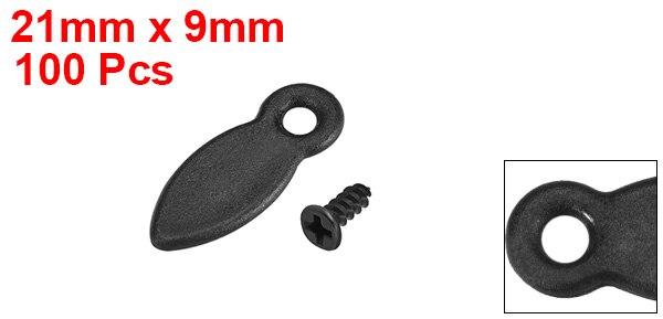 uxcell 30/100 Pcs Frame Turn Button 0.6/0.75/0.8inch Plastic Shape with Screws for Hanging Pictures Black/White: Black 0.8inch 100Pcs