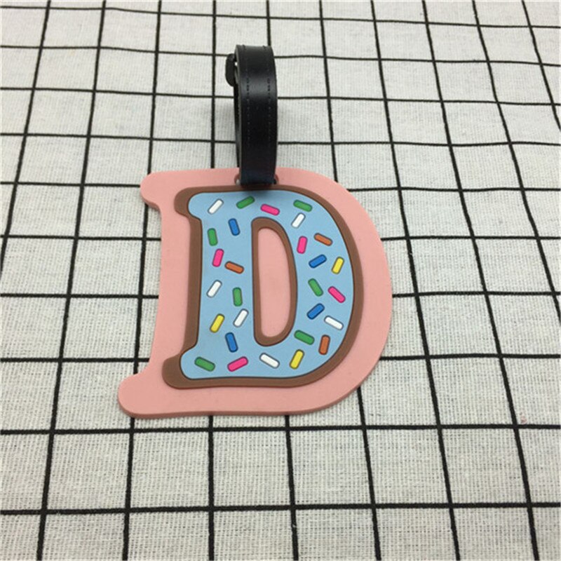 Carta creativa accesorios de viaje Etiqueta de equipaje de dibujos animados de Gel de sílice maleta ID dirección titular de equipaje de embarque etiquetas portátiles Labe: 3