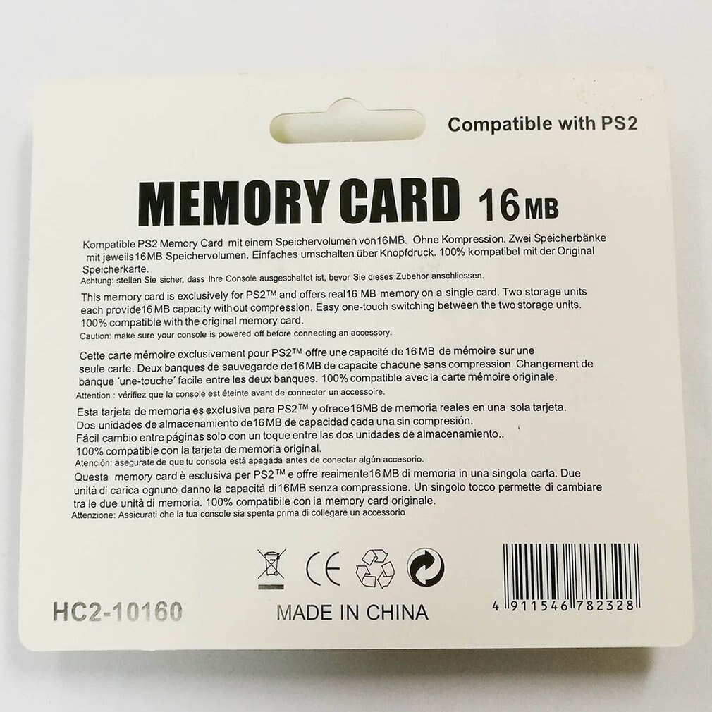 Voor PS2 8Mb/16Mb/32Mb/64Mb/128Mb/256Mb Geheugen kaart Geheugen Uitbreiding Kaarten Voor Sony Playstation 2 PS2 Zwart Geheugenkaart