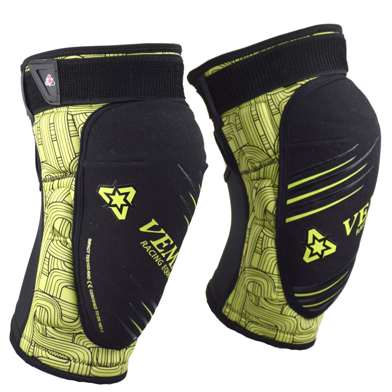 VEMAR MTB Knee Protector Guard Mountain Bike Knee Pads Slider BMX DH ATV Motorcycle Protective Gear Motocross Knee Protection: E03-GREEN