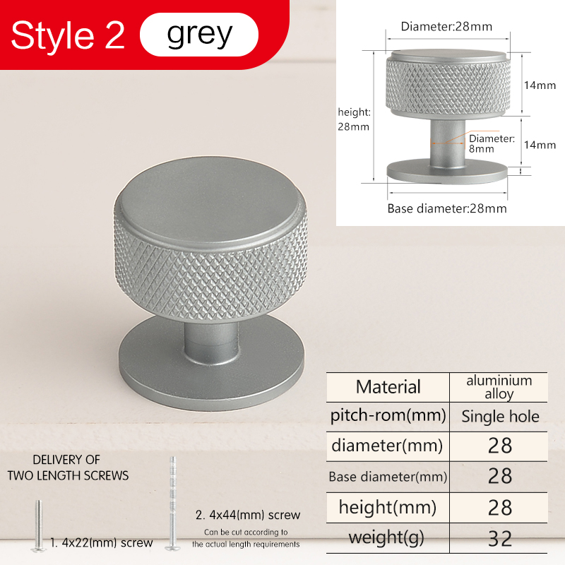 Round Furniture Handles Cupboard Door Cabinet Wardrobe Knob Cupboard Dresser Single Hole Handle Aluminium Alloy: 4XL / Blue