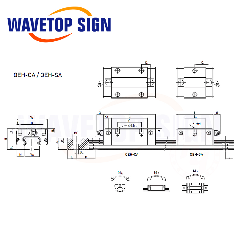 HIWIN Linear Guide Slider QEH15CA QEH20CA QEH25CA use for Linear Rail CNC Diy Parts
