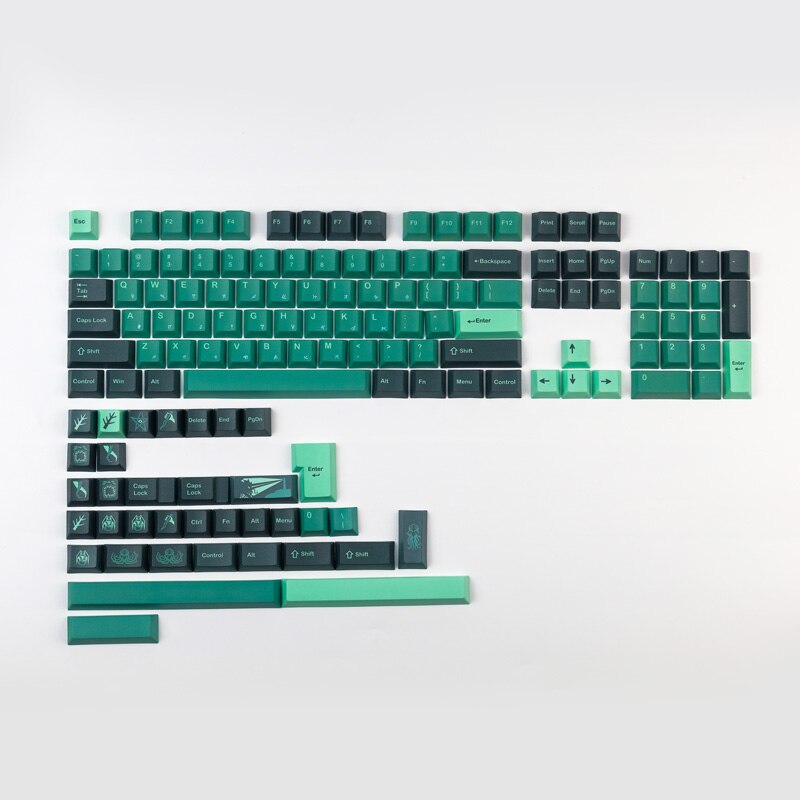 135 nycklar gmk bushido keycaps cherry profile pbt sublimation mekanisk tangentbord keycap för mx switch: Gmk terror nedan