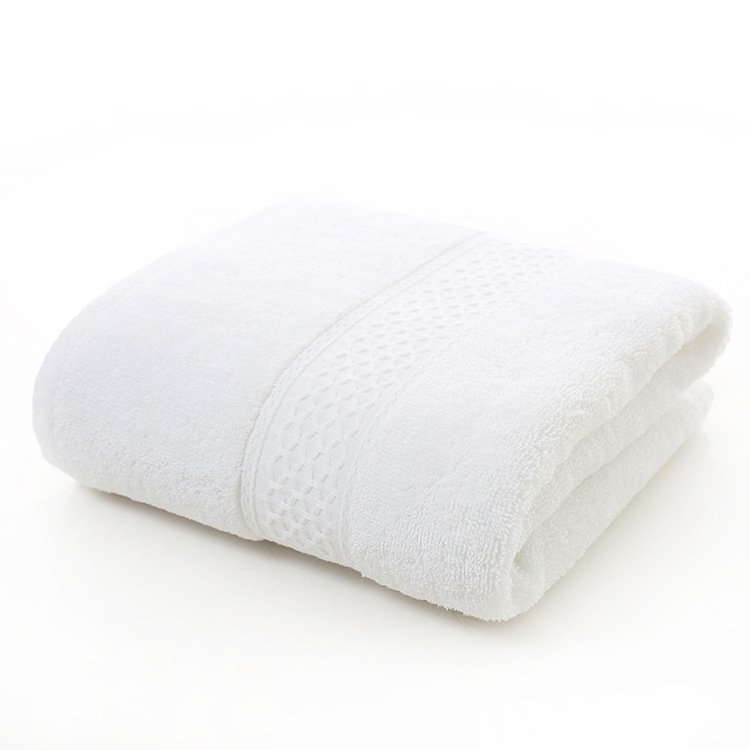 Badhanddoek Plain Japanse Puur Katoen 70*140Cm Zachte Vierkante Handdoek Badkamer Dubbele Handdoek Dik Haar Handdoek Machine wasbaar: White