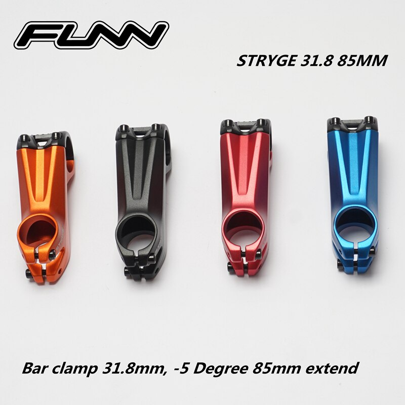 FUNN STRYGE 3D FORGE Cross country enduro all mountain bike stem, -5 degree ,bar clamp 31.8 mm,85mm extend 28.6 steer tube