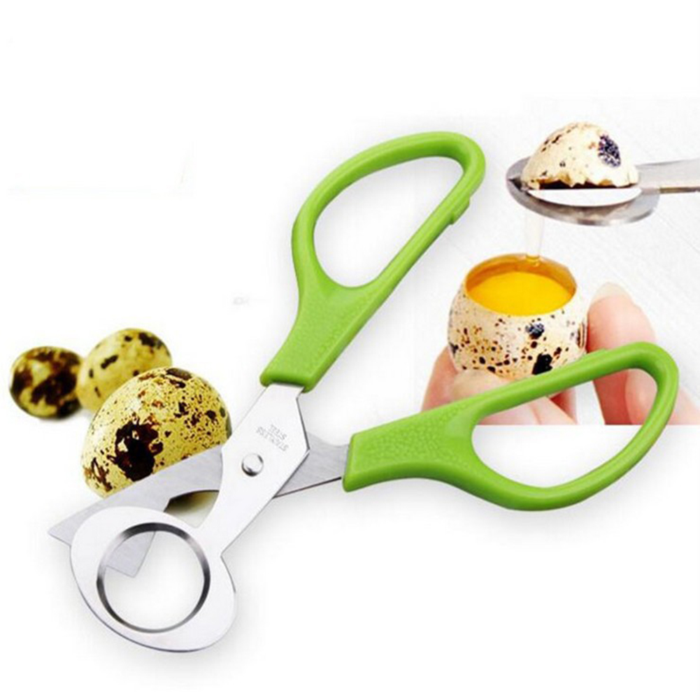 Mão cozinha lâmina ferramenta abridor tesoura para ovos de codorna cracker abridor cortador de charuto de aço inoxidável codorna ovo conchas tesoura