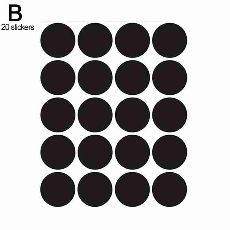 Uitwisbare Schoolbord Stickers Craft Keuken Pot Opslag 5Cm Label Doos Zwart X 3.5Cm Sticker Zwarte Schoolbord Board Spice h8W8: 20 stickers