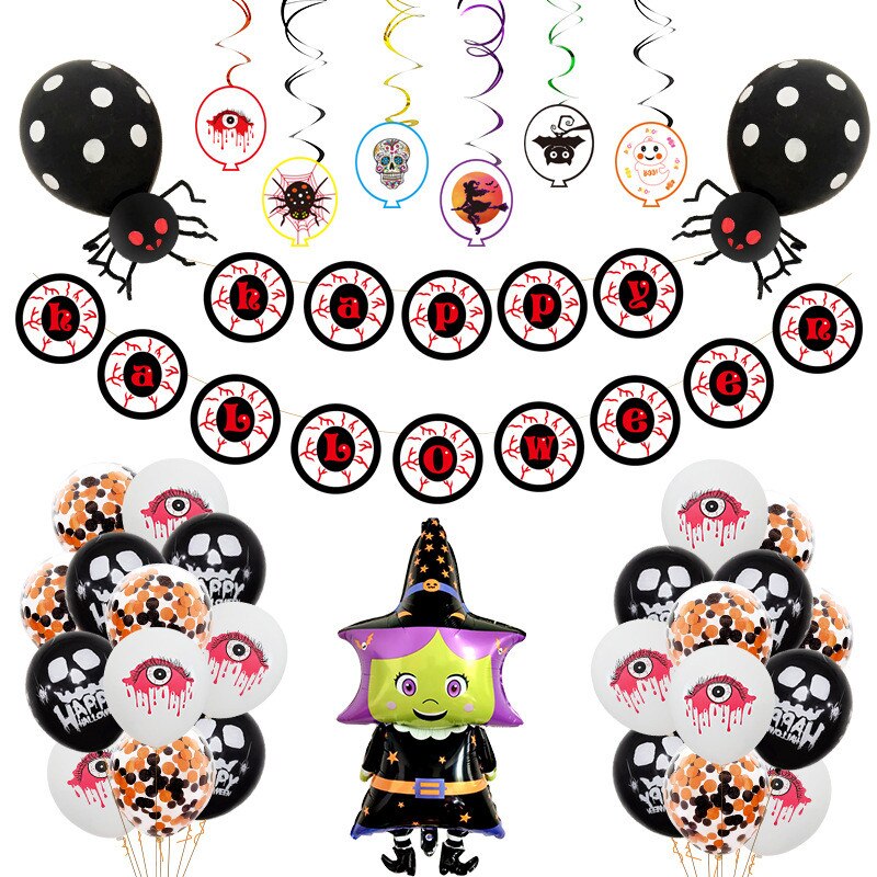 1Set Heks Folie Brief Ballon Halloween Ballonnen Halloween Kids Home Decoratie Halloween Party Benodigdheden: Witch