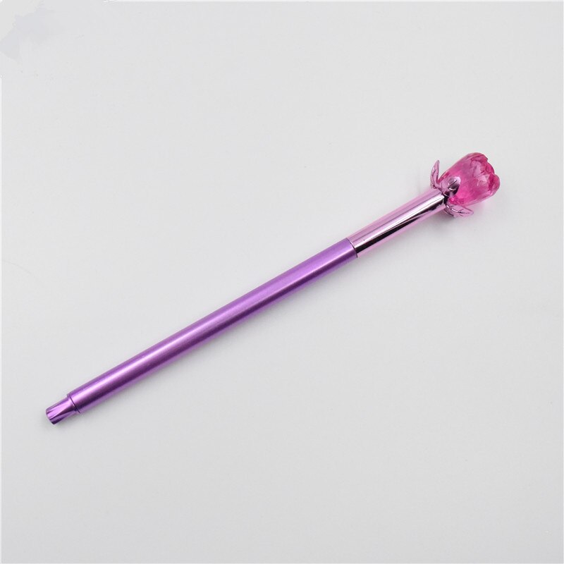Ballpoint Pen Big Gem Metal Ball Pen With Large Diamond Magical Pen School Office Supplies Students Awards Writing: Rose 4