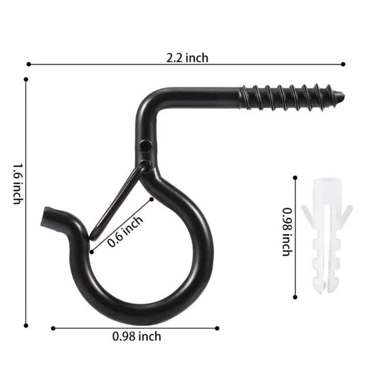 20/40 sztuk domowego śruba z haczykiem z klamra bezpieczeństwa projekt haczyk robić zawieszania lampy nadaje się robić światła zewnętrzne
