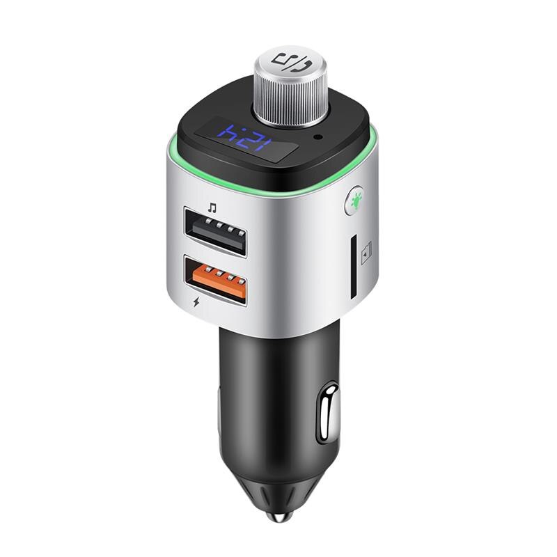 FM Transmitter Aux Modulator Bluetooth Handsfree Car Kit Car Audio MP3 Player with Quick Charge Dual USB Port: BC42 FM