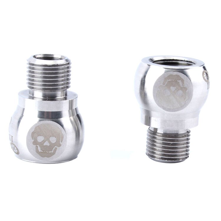 MUQZI 1 para przedłużacze pedałów dystanse ze stali nierdzewnej wydłużają śrubę akcesoria rowerowe Mtb Droga: tytan kolor