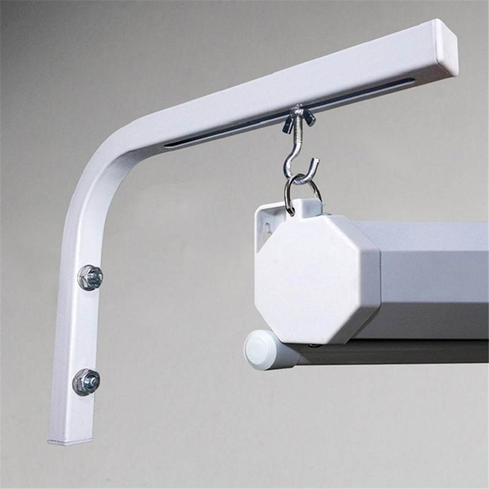 Universal Projector Screen Stand L-Bracket Wall Hanging Mount Adjustable Extension Stand Screws Hook Screen Placement