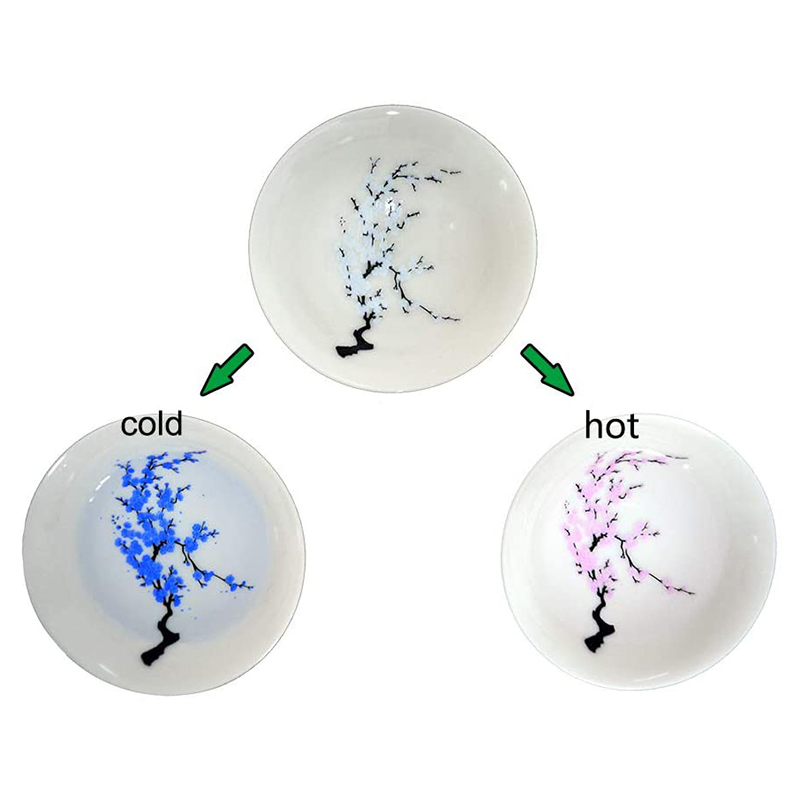 magia Sakura wzgląd Puchar zmienia kolor z zimną/gorącą wodą-zobacz brzoskwiniowe kwiaty wiśni kwiat magicznie Sakura kwitnąć miseczka na herbatę