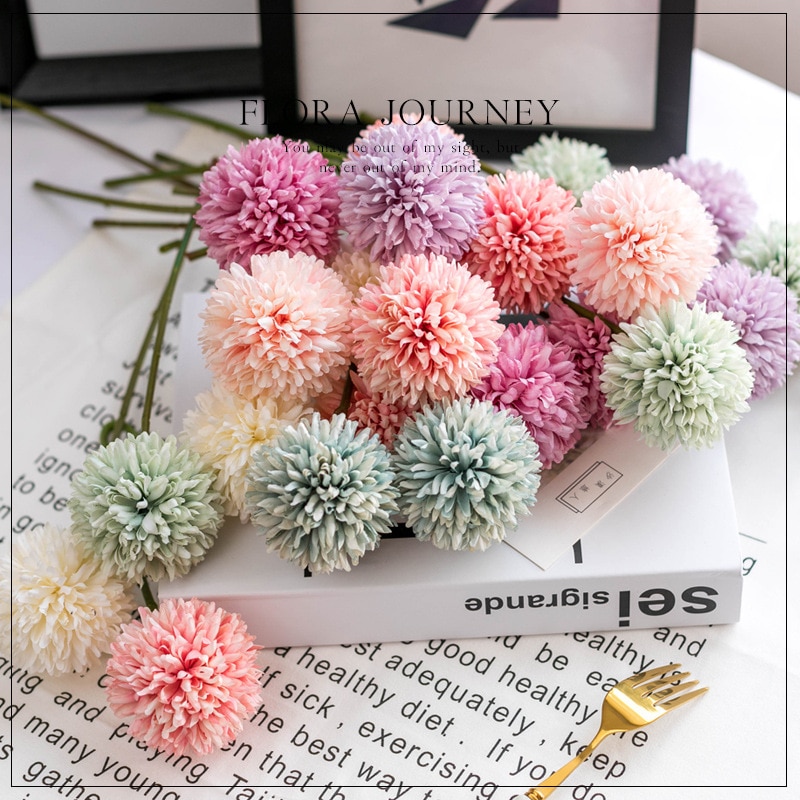 3/5Pcs Hortensien Künstliche Blumen Bouquet Für Home Schlafzimmer Dekor Hochzeit Dekoration Handwerk Vasen Blume Anordnung Zubehör