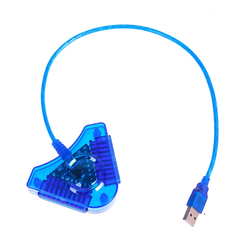 1pc game usb dual player converter adapterkabel voor  ps2 dual usb game controller cd driver