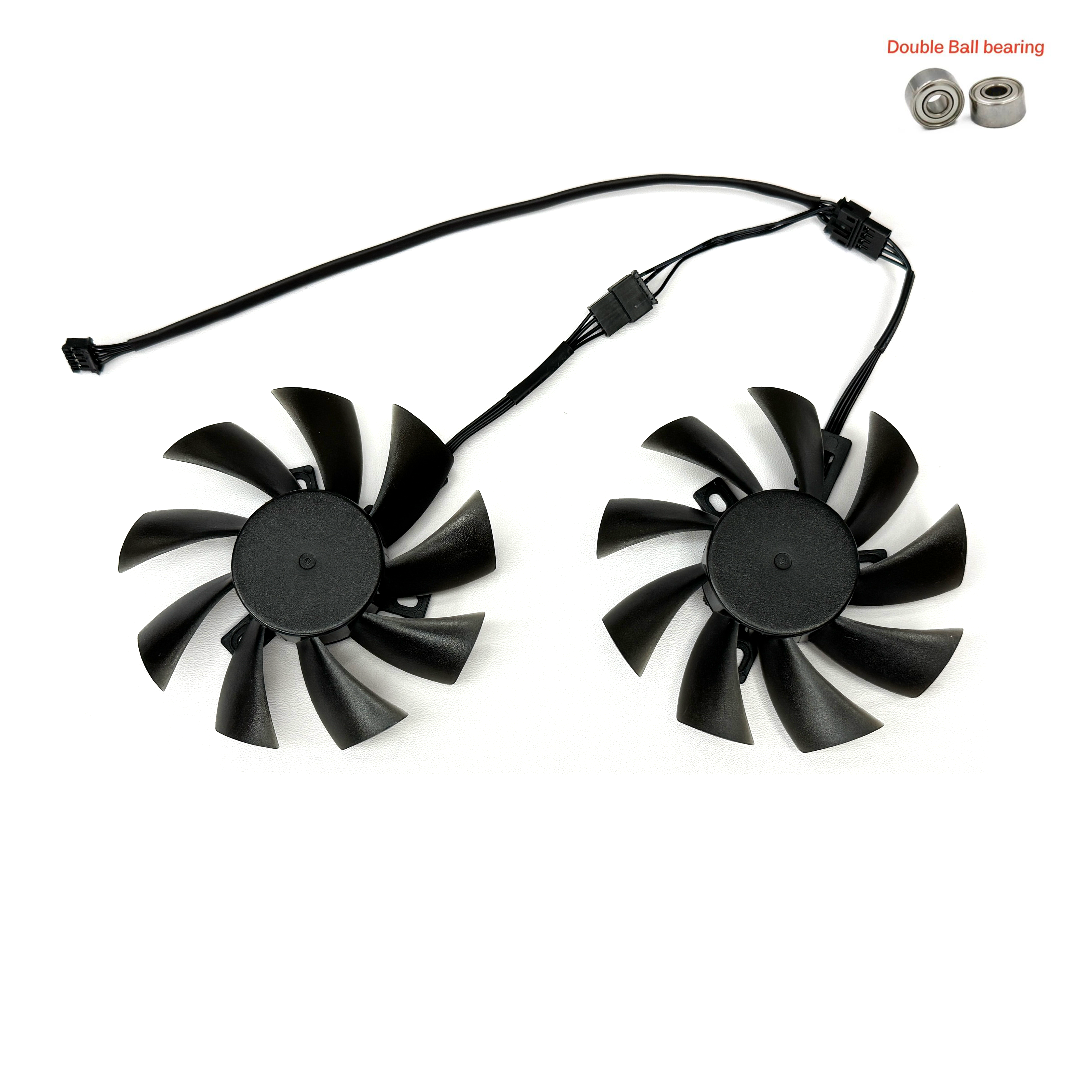 Nowy wentylator chłodzący 85 mm do kart graficznych Powercolor RX 6700 6650 6600 XT RX 5700 5600 XT V2 Fighter Cooler Fan: Złota