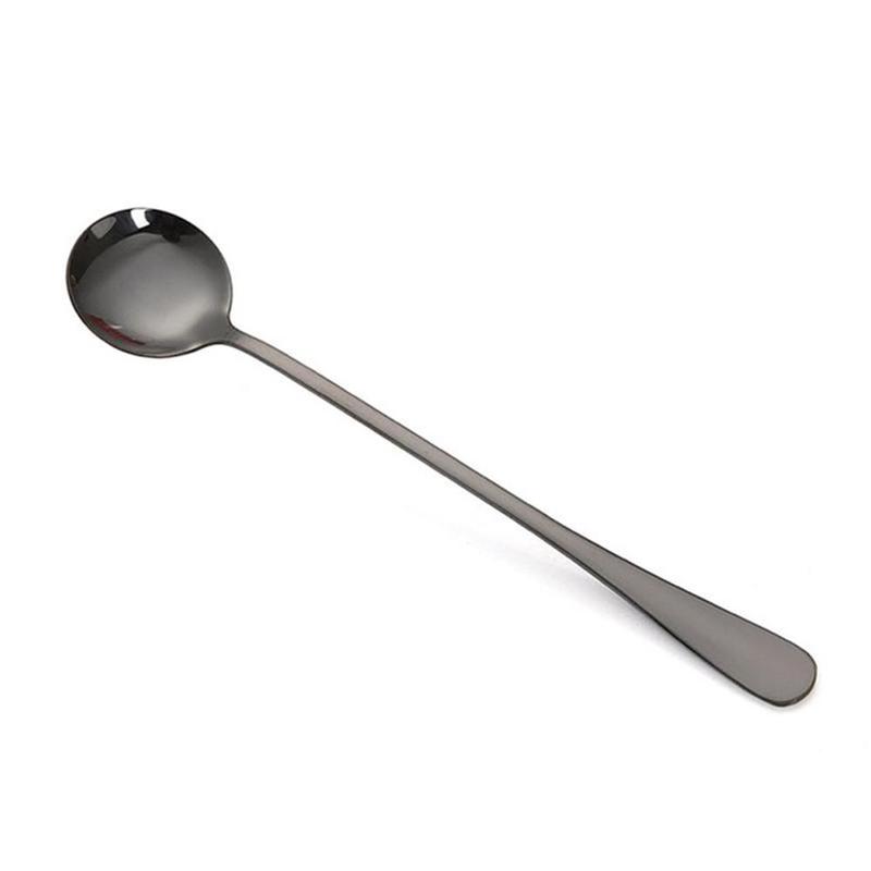 Koffielepel van roestvrij staal, koffielepel voor koffiebonen en melkpoeder, eetlepel voor thee, specerijen, suiker, 30 ml, zilverkleurig