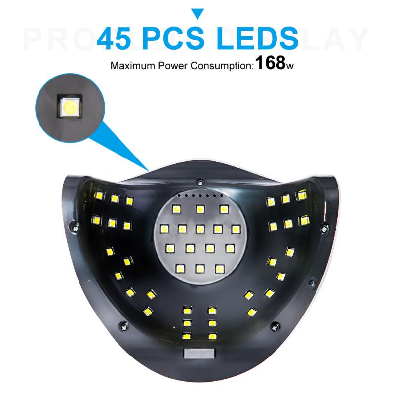 SUN M1-Lámpara de secado rápido para uñas, accesorio para manicura, con 45 LED UV, 168W