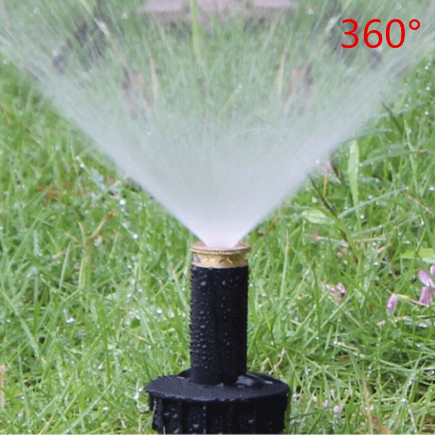 Garden Lawn Popup Sprinkler 90/180/360 Degree Irrigation Sprinkler Farm Refraction Nozzle For Watering and Irrigation: black