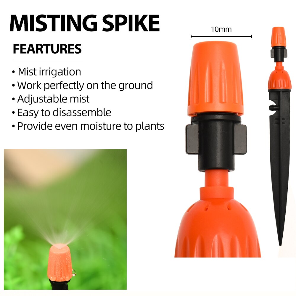 4/7Mm 15M Hose Garden Watering System Misting Spike Watering Set Water Plant Misting System Drip Irrigation System