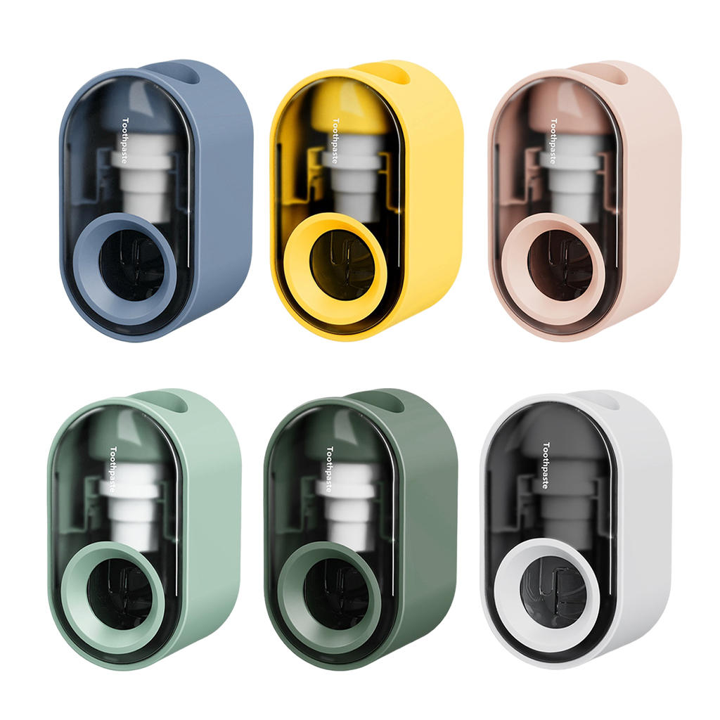 Wall Mounted Toothpaste Dispenser Toothpaste Rack Hands Free Toothpaste Tool Space Saving Automatic for Bath Shower Accessories