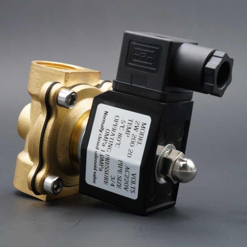Magnetventil vattenventil stänger normalt mässingsventiler 220 v 12 v 24v luft vatten gas membranventil 1/4 &quot; 3/8 &quot; 1/2 &quot; 3/4 &quot; 1 &quot; 2 &quot;