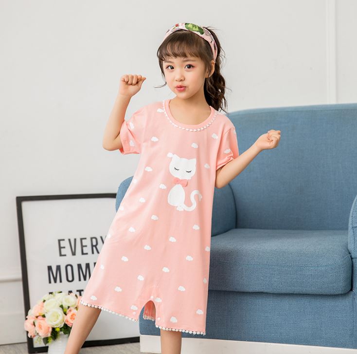 Aanbieding Kinderen Kleding Meisjes Baby Pyjama Katoen Prinses Nachtjapon Kinderen Thuis Kleding Meisje Nachtkleding