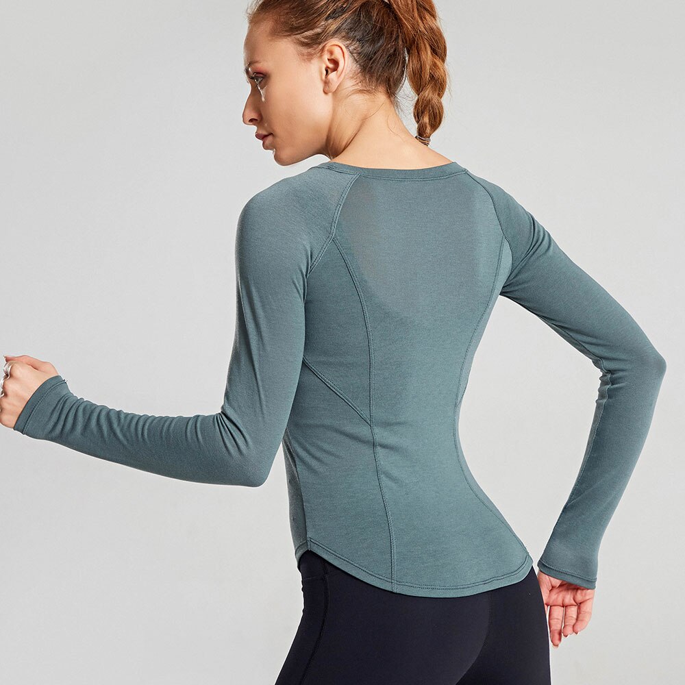 Seamless Yoga Shirt Back Straps Sport Shirt Women Long Sleeve Crop Top Women Gym Sport Top Fitness Women Sexy Workout Shirts