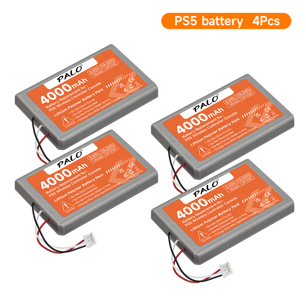 4000mAh wymienna bateria kontrolera PS5 do Sony LIP1708 Playstation 5 DualSense kontroler bezprzewodowy do gier CFI-ZCT1J CFI-ZCT1W: Żółty