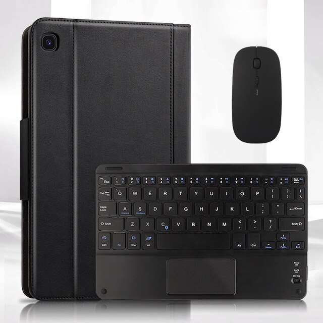 Case Voor Samsung Galaxy Tab S6 Lite Bluetooth Toetsenbord Beschermhoes Tab S6 Lite Sm P610 P615 10.4 "Tablet pc Case: black--mouse