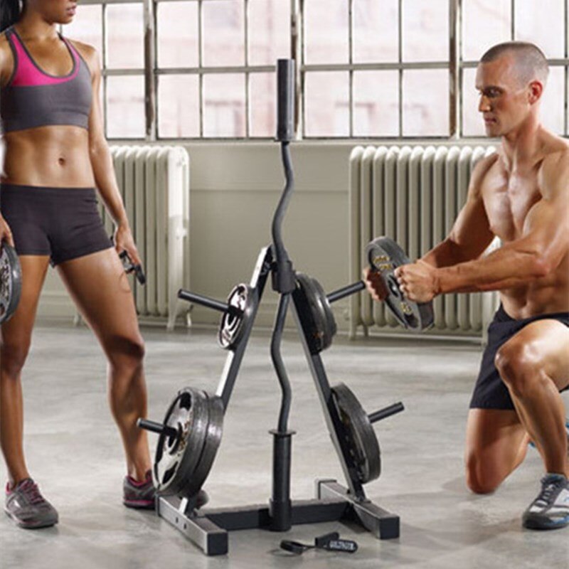 Home Gym Fitness 25/50MM Aperture Barbell Disc Rack Dumbbell Plate Support Pole Holder Weight Training Equipment Storage Bracket