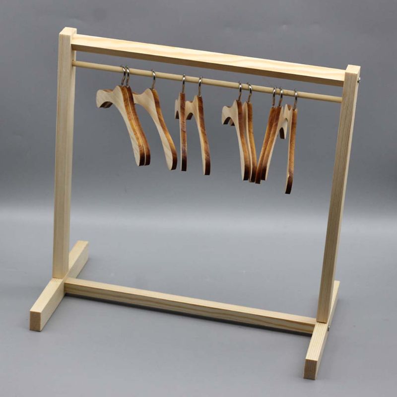 Pop Houten Kledingrek Kledingstuk Organizer Hangers Voor Poppen Handtas Kleding Hoeden Sjaal Houder Pop Accessoires