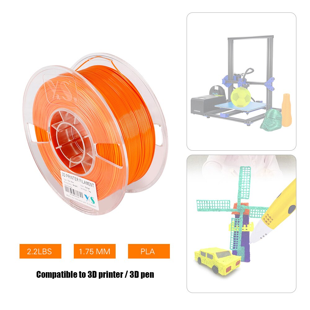 YouSu PLA/PETG Filament 1.75MM High Tenacity Dimensional Accuracy No Clogging Filaments Printing Consmables for 3D Printers