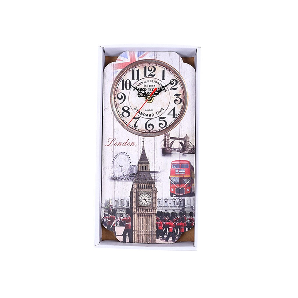 Wooden MDF Wall Clock Farmhouse Decor Wall Watch Large Decorative Clocks for Home Decor Wall Clock Quartz Timer