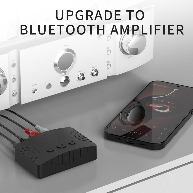 Receptor de Audio Bluetooth 5,3, adaptador inalámbrico de música estéreo USB AUX RCA de 3,5mm, compatible con reproducción de disco en U para Kit de coche, amplificador de altavoz