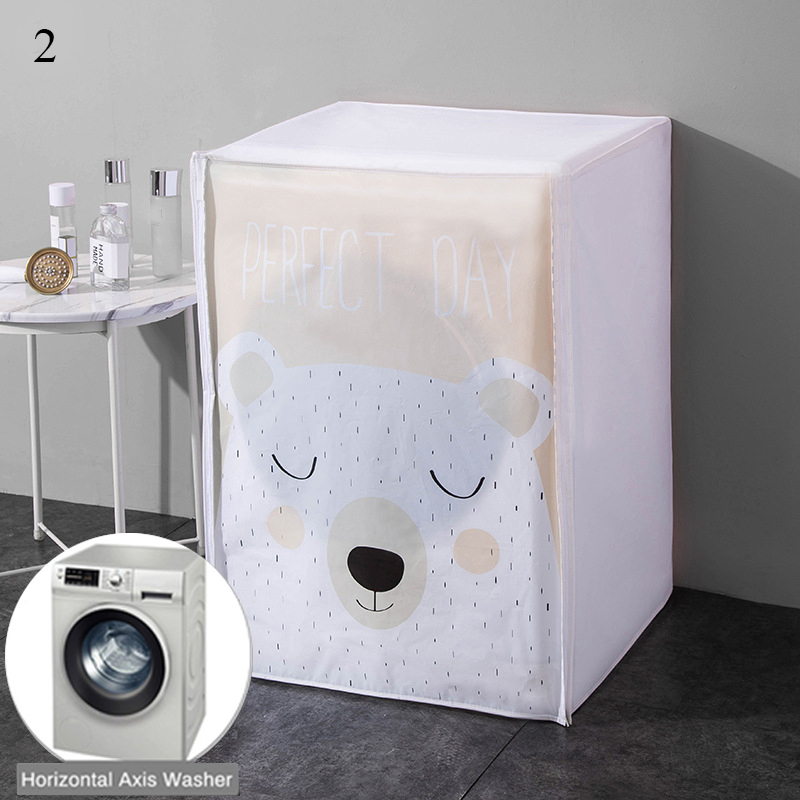 Top Loading Front Loading Washing Machine Cover Waterproof For Drum Washing Machine Case Dust Cover For Pulsator Washing: bear 2