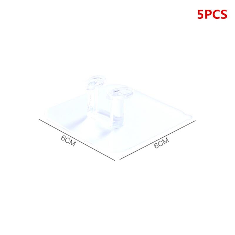 5 stuks sterke klevende haken voor stopcontacten, wandmontage, zelfklevende haken, multifunctionele haken voor wandopslag: 5 stuks