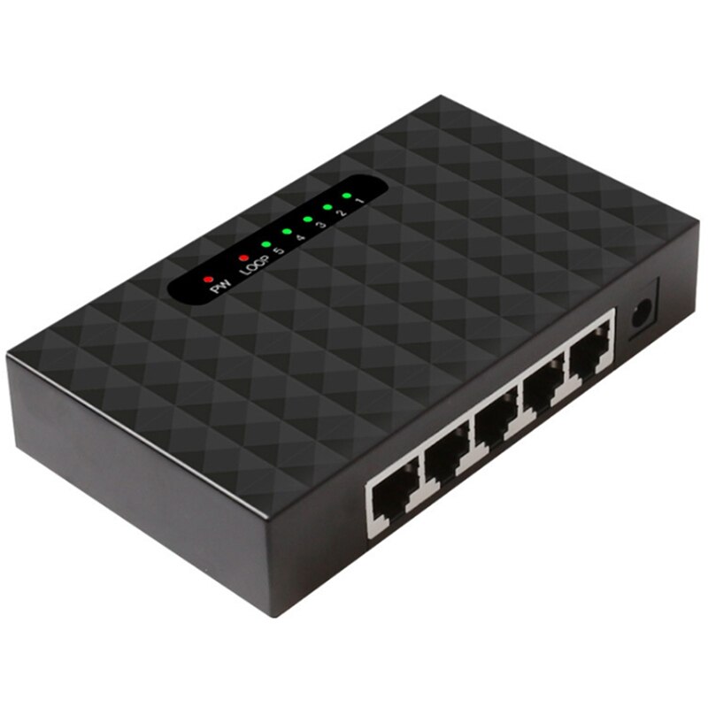 5 Port Gigabit Switch Netwerk Ethernet Switch Smart Vlan Network Switch Lan Hub Full Of Half Duplex Uitwisseling: Default Title