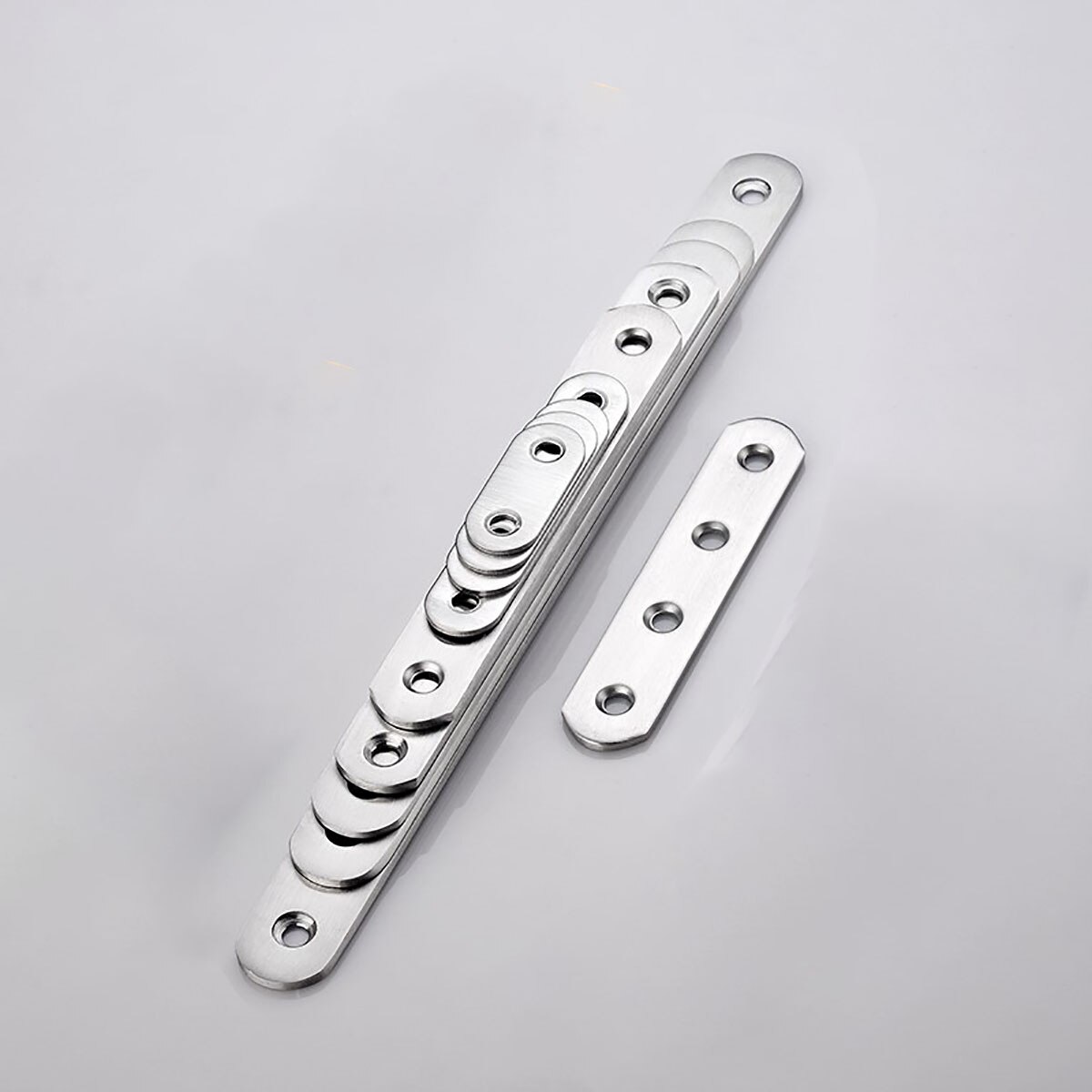 1/2/4/10Pcs Roestvrij Stalen Rechte Stuk Corner Connector Voor Versterkte Vaste Board Meubels Hardware aansluiting Accessoires