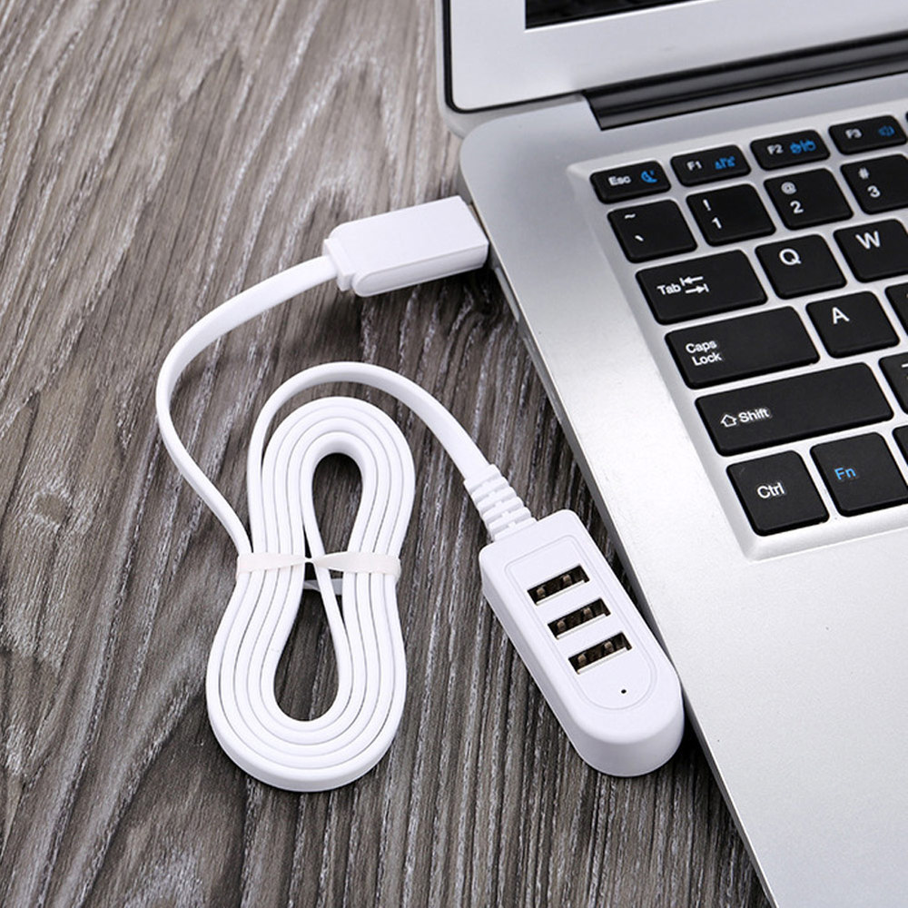 USB Hub2.0, draagbare mannelijke naar 2-poorts USB dubbele oplader splitter adapter converter kit, voor computer, laptop, desktop, voor thuiskantoor(zwart