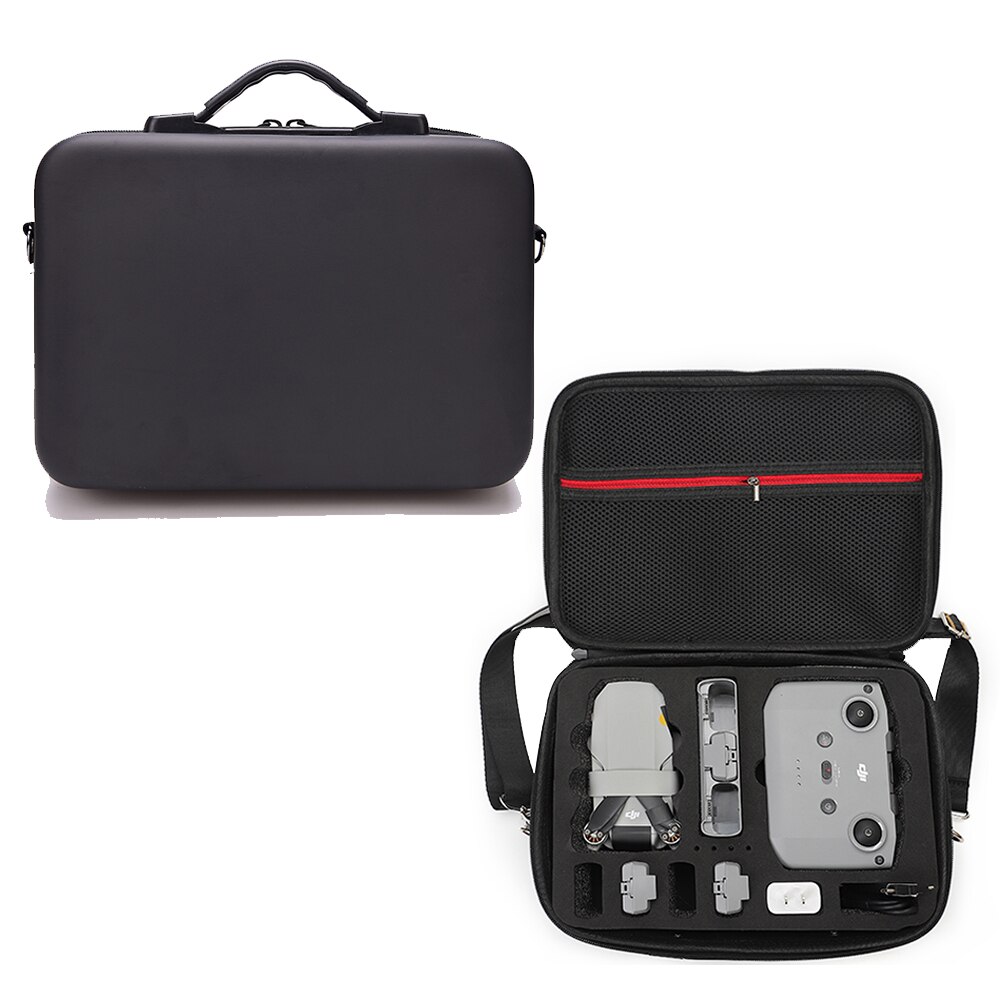 Dji mavic mini 2 vandtæt opbevaringspose håndholdt beskyttende æske bæretaske til dji mavic mini 2 tilbehør: Sort (sort indre)