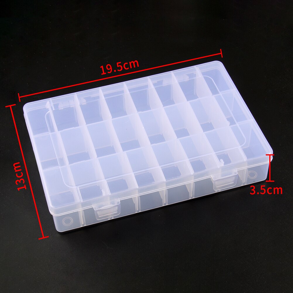 Caja de plástico para guardar joyas, abalorios, pendientes, contenedor de joyería, rombo transparente, cuadrado, redondo, accesorios,: 13x19.5x3.5cm