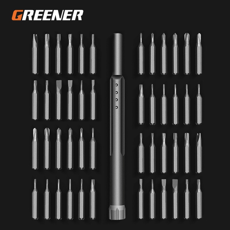 GREENER 63 In 1 Screwdriver Set Magnetic Screw Driver Kit Bits Recision Electric Xiaomi Iphone Computer Tri Wing Torx